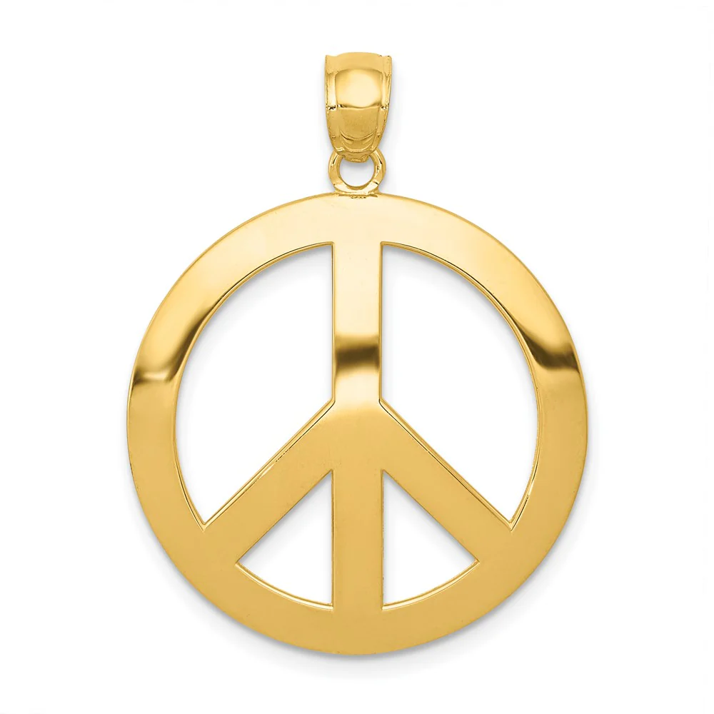 Colgante con Símbolo de Paz en Oro de 14k