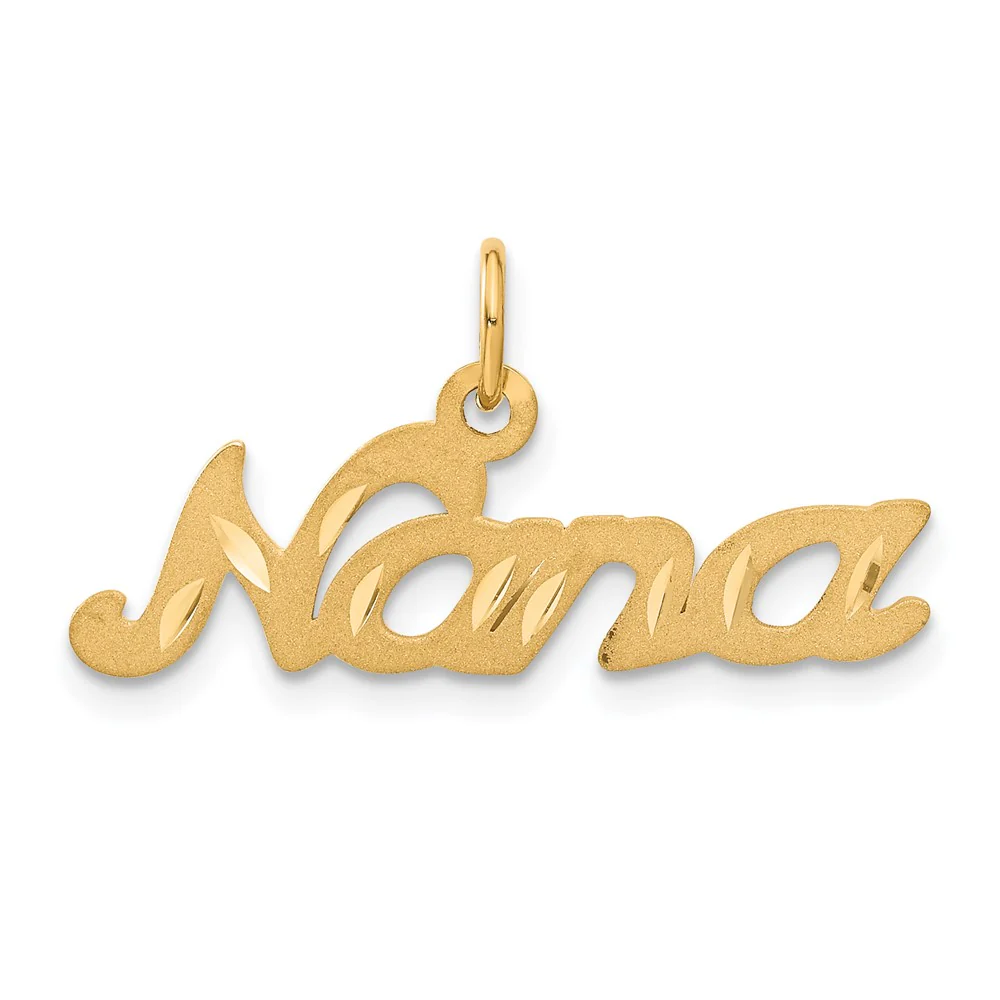Dije Satinado "Nana" 14K de Oro Amarillo