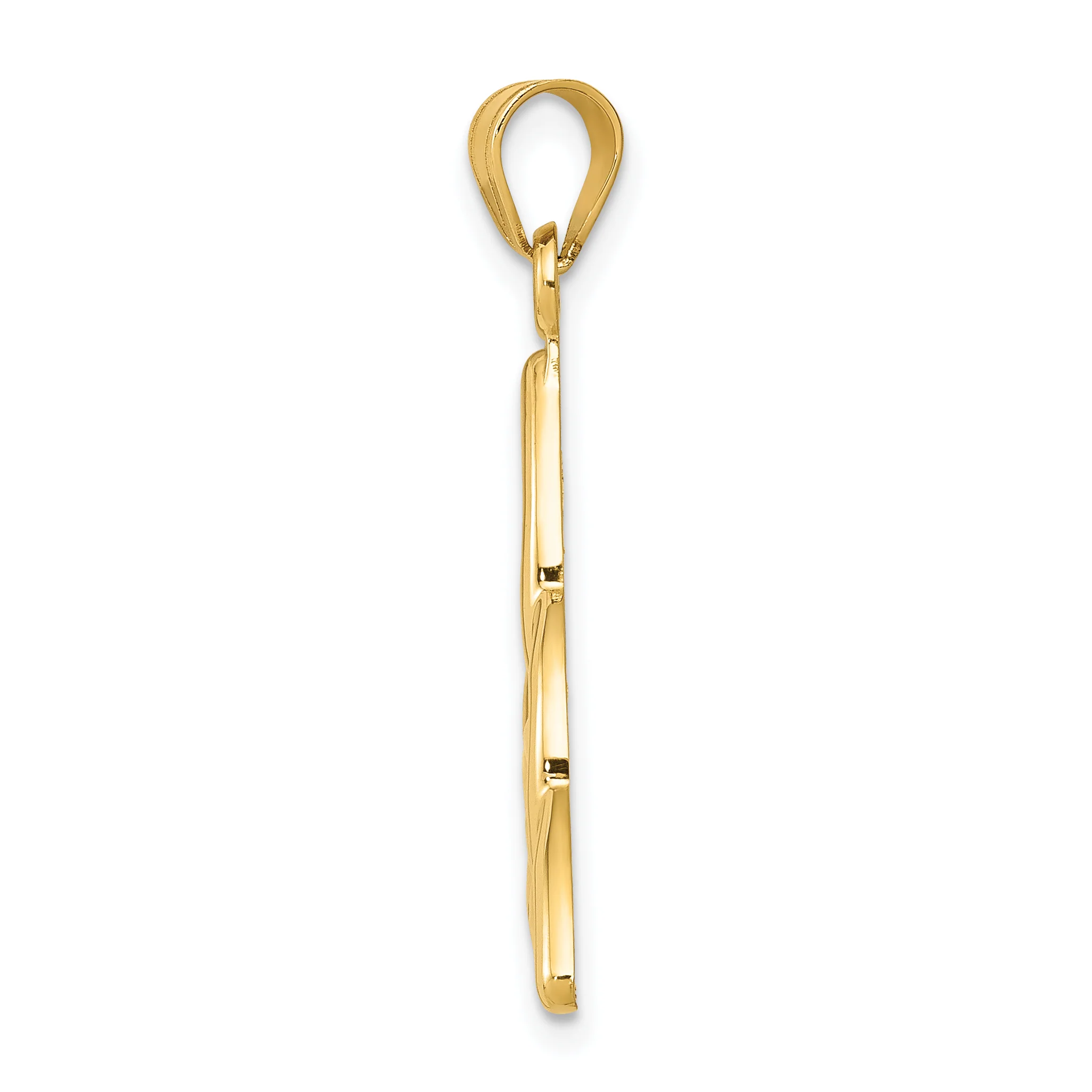 Colgante de Nudo Trinity en Oro Amarillo de 14k Pulido - Image 2