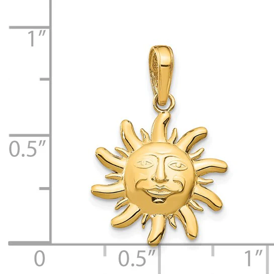 Dije 14k Sol Pequeño Pulido - Image 4