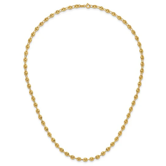 Collar de Enlace Elegante 14K Amarillo Pulido - Image 5