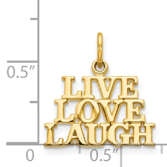 Colgante 14K Talking - Live Love Laugh - Image 4