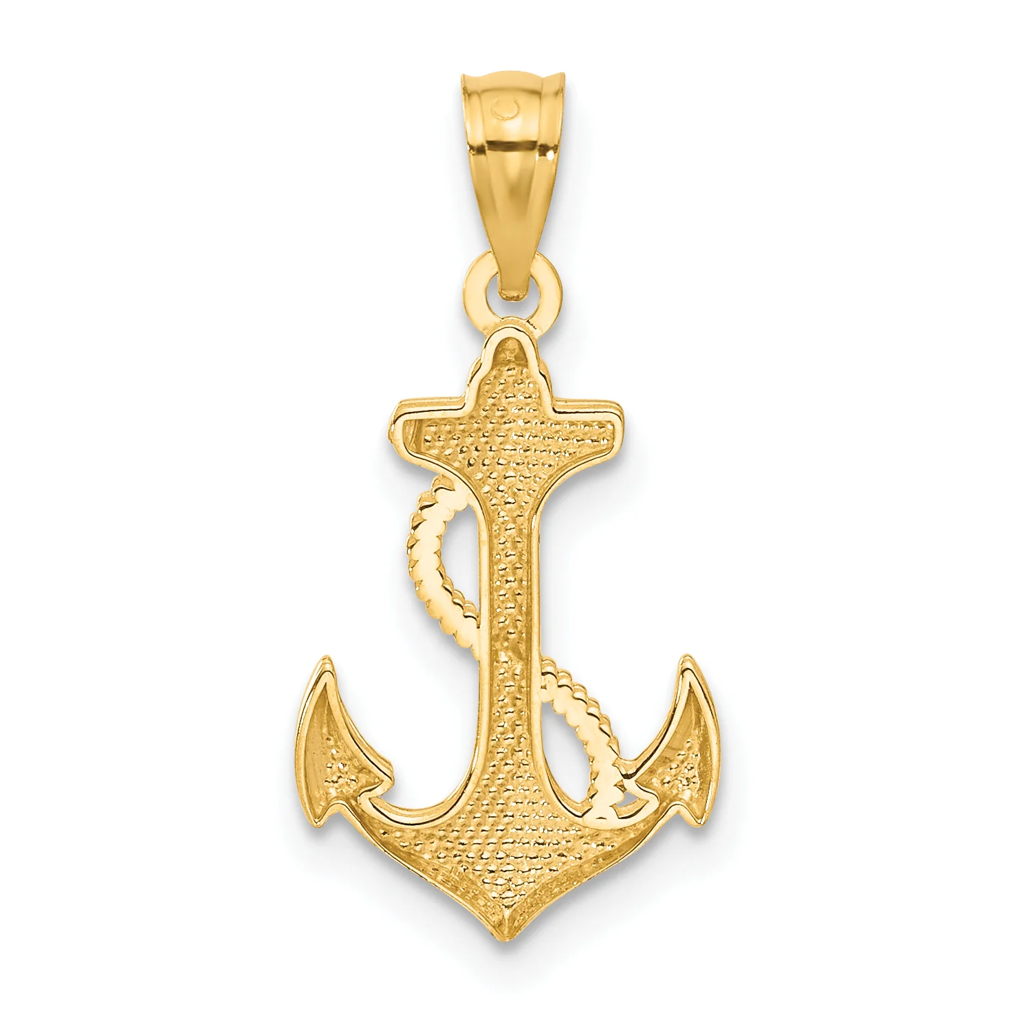Colgante Ancla Pulido en Oro de 14k - Image 3