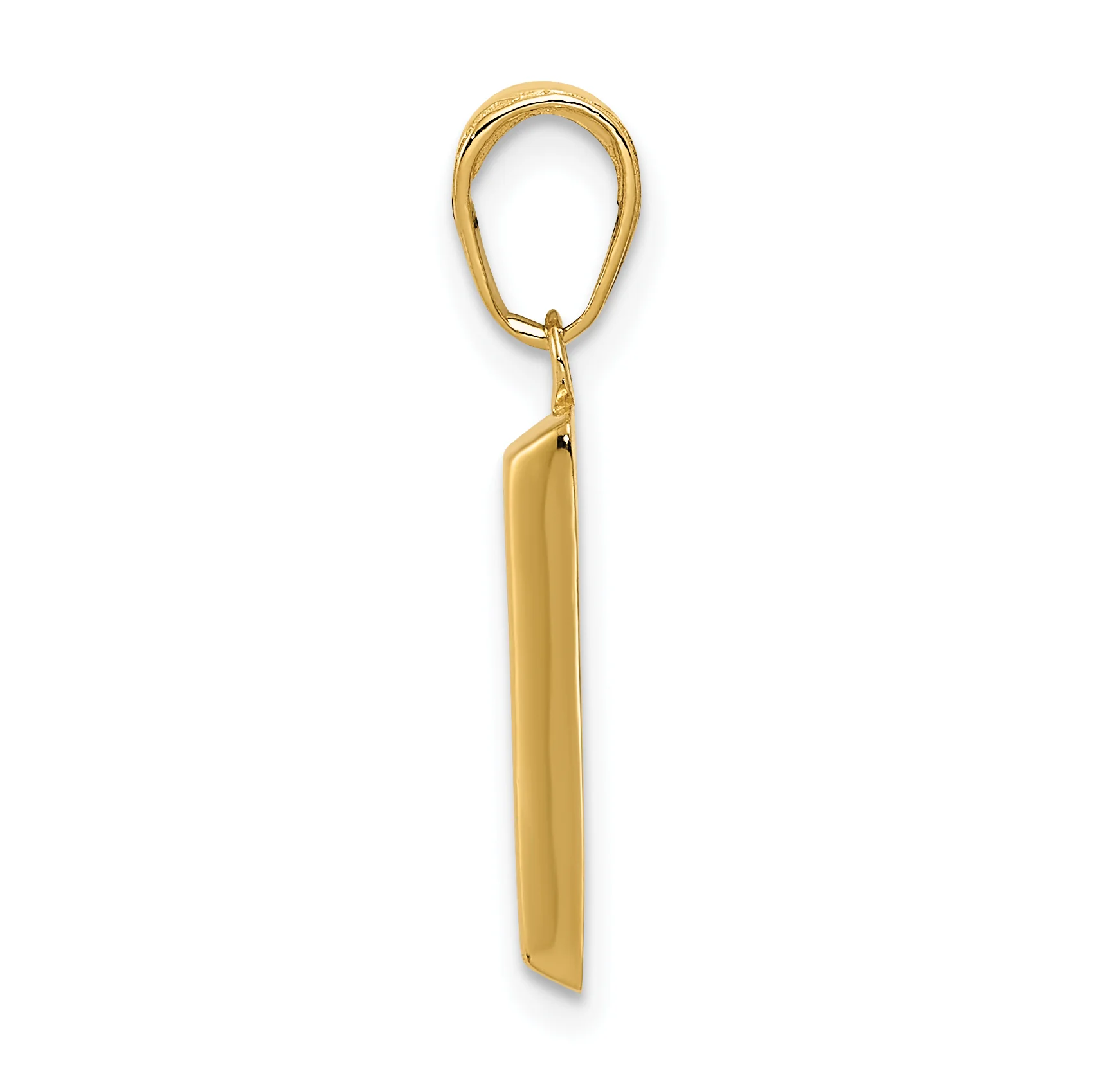 Colgante 3D de Barra de Oro en Oro Amarillo de 14K - Image 2