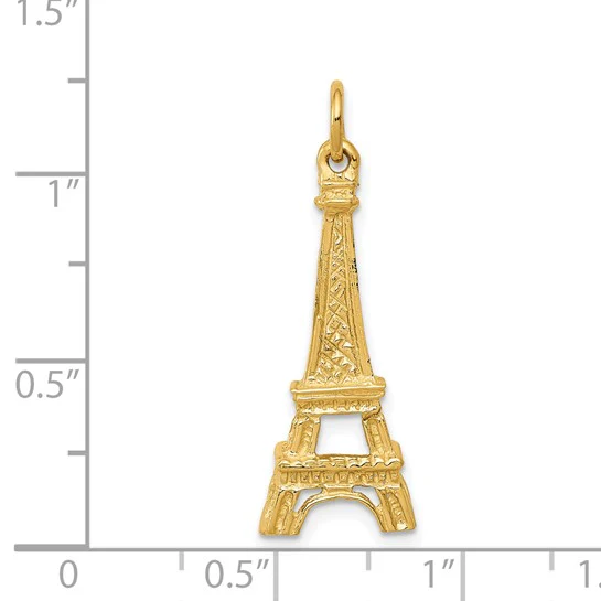 Colgante Torre Eiffel 14K Oro Amarillo - Image 4