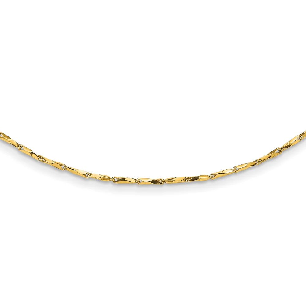 Collar de Enlace Elegante 14K Pulido de 17" - Image 2