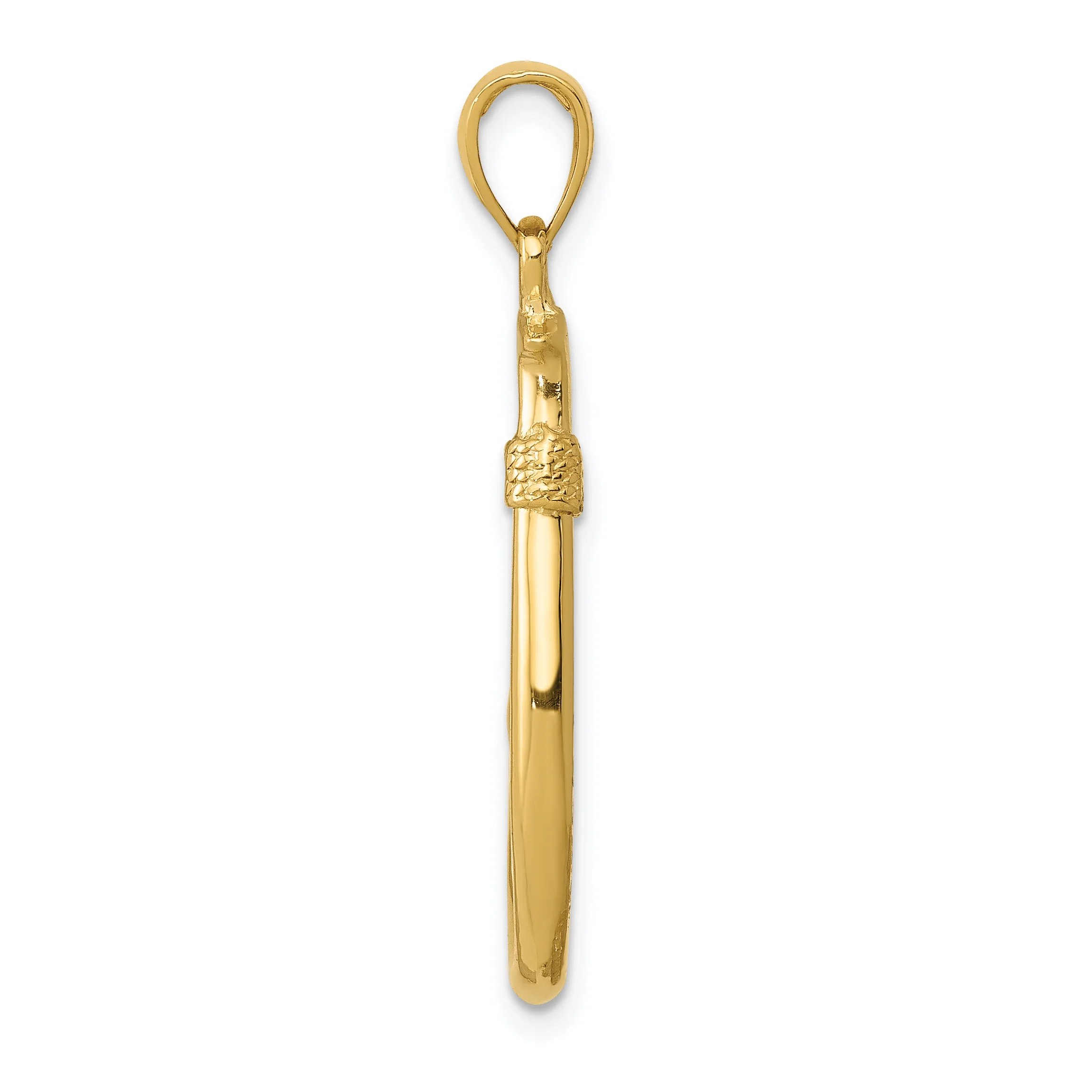 Colgante 3D de Anzuelo de Pesca de 14K - Image 2