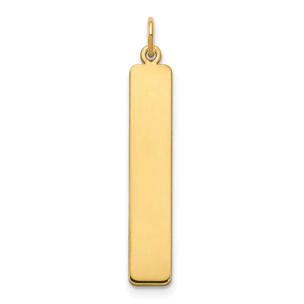 Barra Vertical Grande en Oro de 14k – Sin Terminar