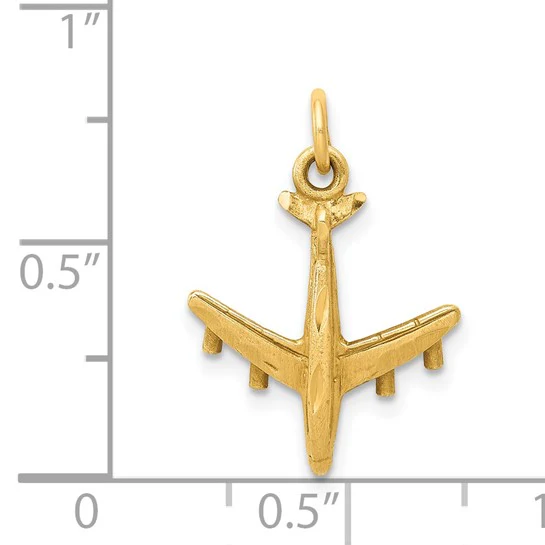 Dije de Avión 3D en Oro de 14k - Image 4