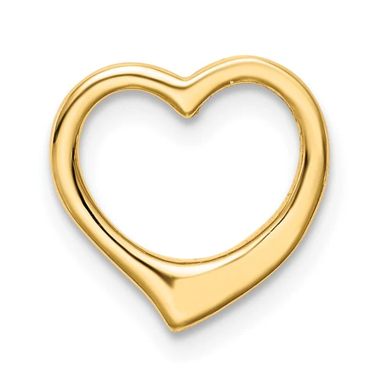 Deslizador de Cadena con Corazón en Oro Amarillo de 14K - Image 4