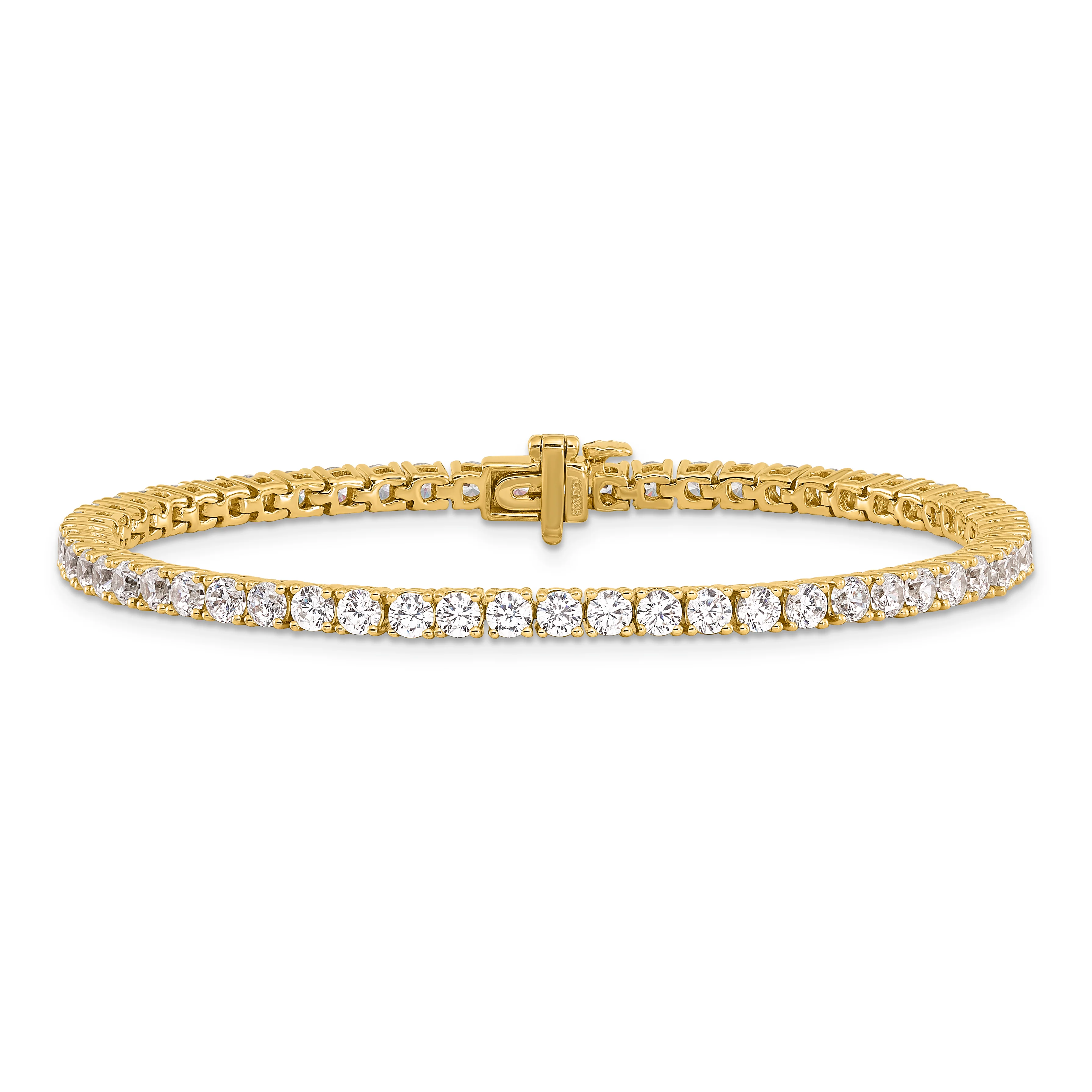 Pulsera de tenis VS/SI FGH de diamantes cultivados en laboratorio de 14 k - Image 3