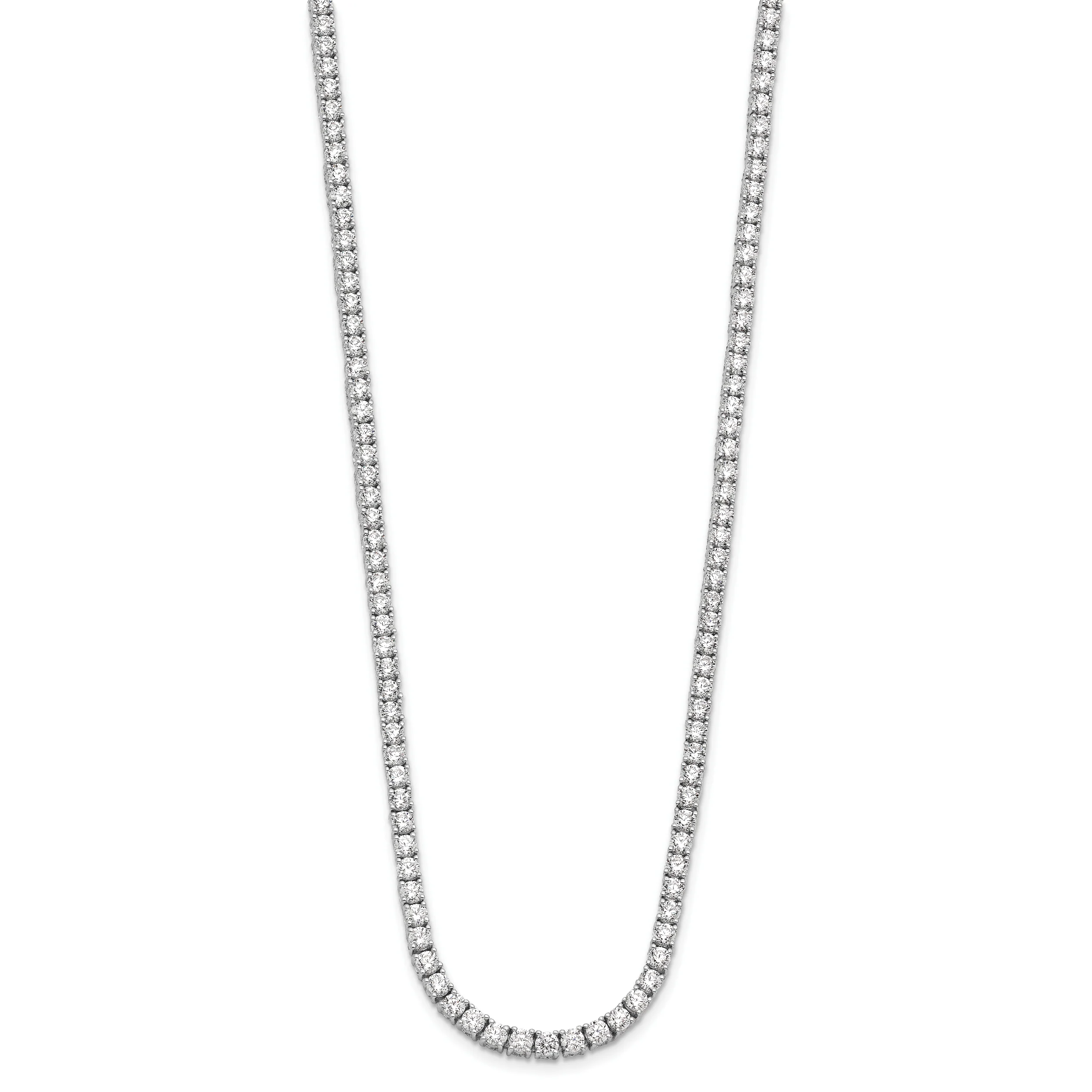 Collar Tennis de Diamantes Lab Creado de 10 quilates en Oro Blanco de 14k - Image 2