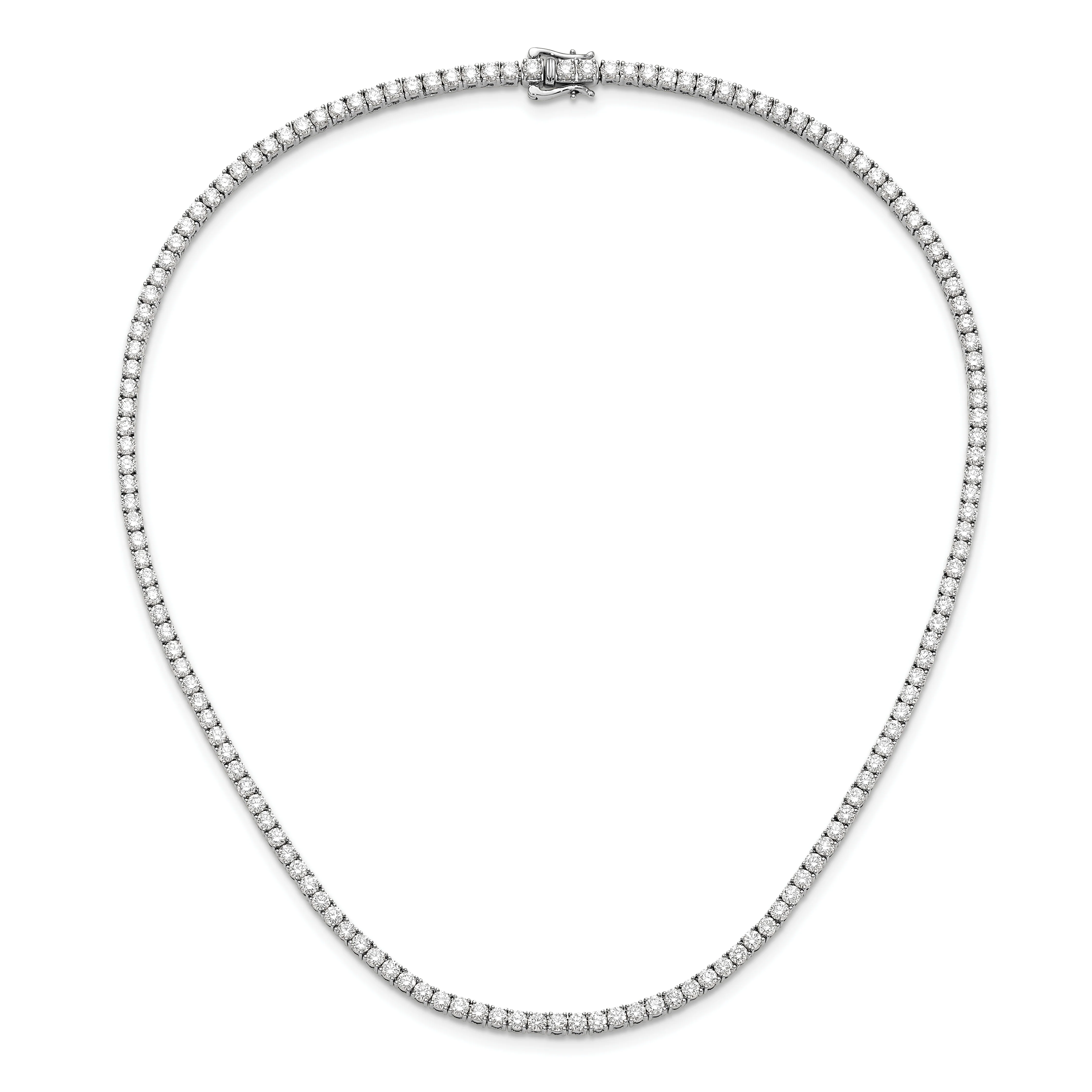 Collar Tennis de Diamantes Lab Creado de 10 quilates en Oro Blanco de 14k - Image 3