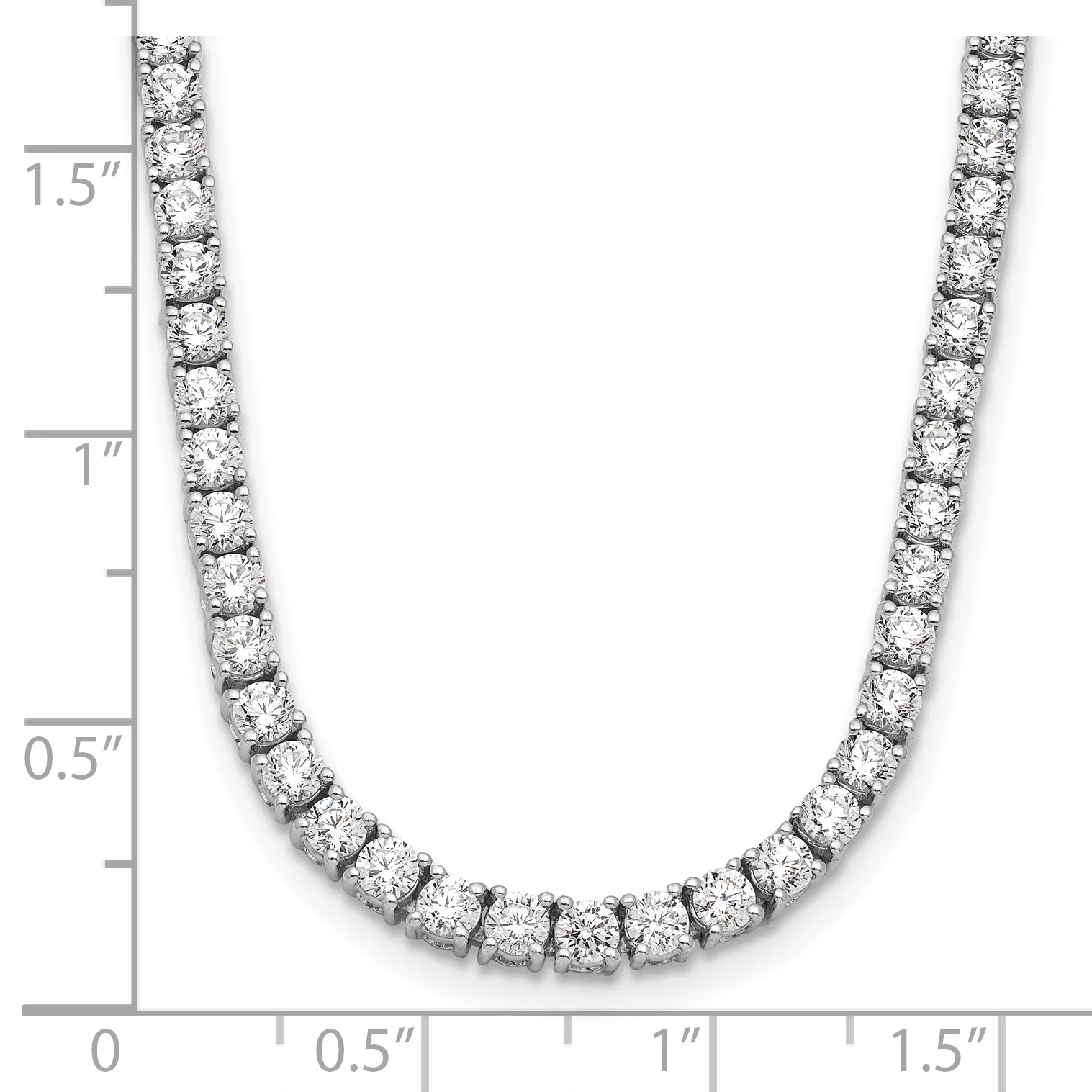Collar Tennis de Diamantes Lab Creado de 10 quilates en Oro Blanco de 14k - Image 4