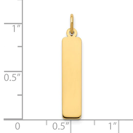 Dije Barra Vacía Mediana en Oro Amarillo de 14K - Image 4