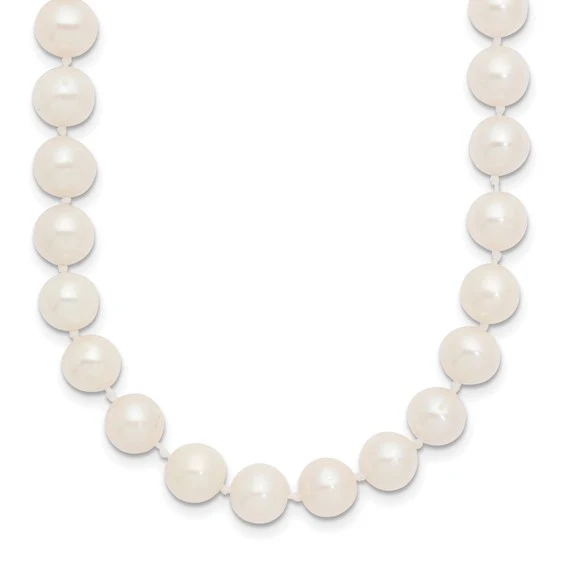 Collar de Oro Amarillo de 14k con Perlas Blancas Casi Redondas de Agua Dulce Cultivadas - 28 Pulgadas - Image 6