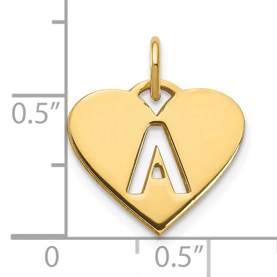 Dije de Inicial Letra "A" en Oro Amarillo de 14k - Image 4