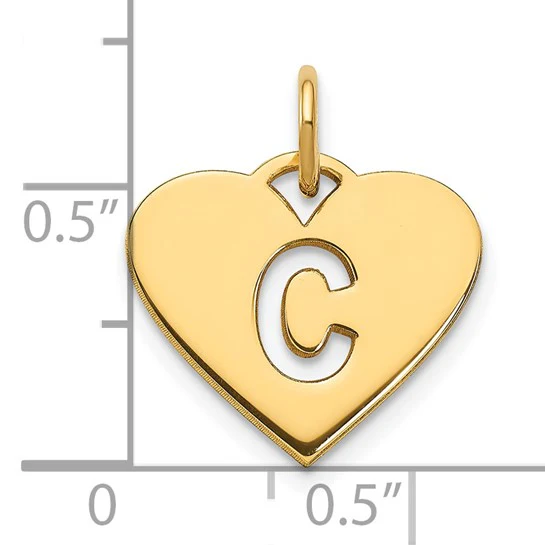 Dije con la Inicial "C" en Oro Amarillo de 14k - Image 4