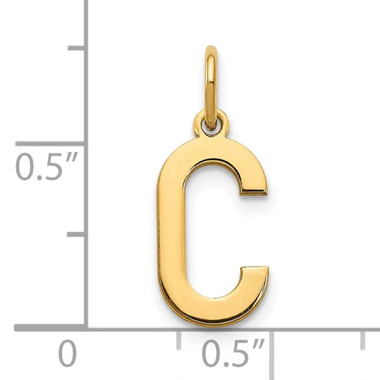 Colgante con la Inicial "C" en Oro Amarillo de 14k - Image 4