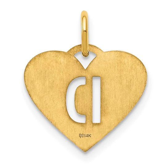 Dije de Inicial con Letra D en Oro Amarillo de 14k - Image 3