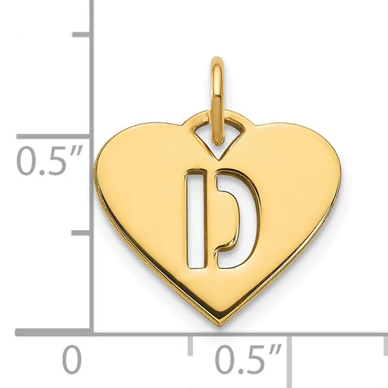 Dije de Inicial con Letra D en Oro Amarillo de 14k - Image 4