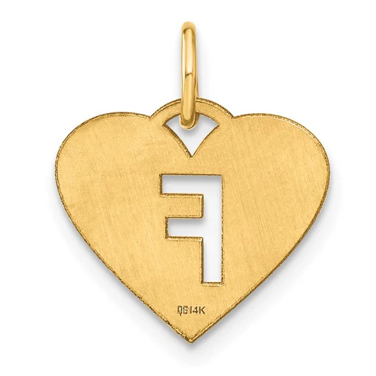 Dije de Letra "F" en Oro Amarillo de 14k - Image 3