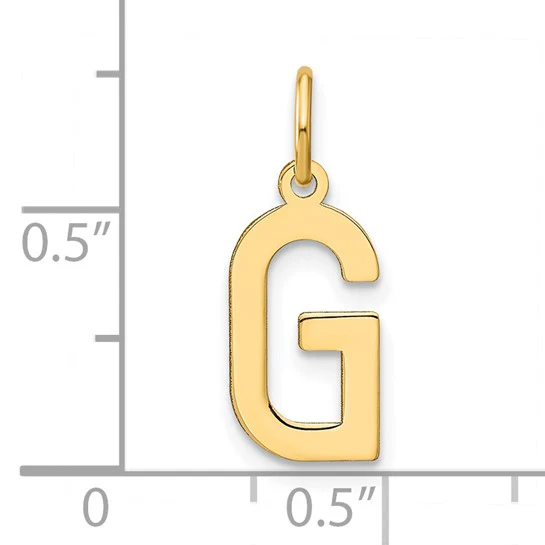 Dije Letra G en Oro Amarillo de 14K - Image 4
