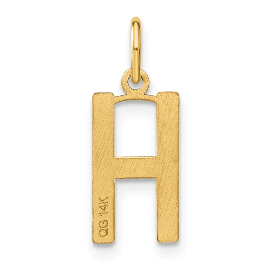Dije de Letra "H" en Oro Amarillo de 14K - Image 3