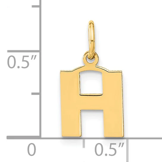 Dije de Inicial "H" en Oro Amarillo de 14K - Image 4