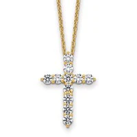 Colgante de Diamante Cultivado en Laboratorio de 14 k y con 2 quilates VS/SI FGH con Cadena