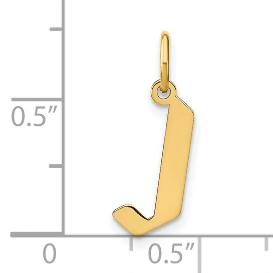 Dije con Letra "J" de Oro Amarillo de 14K - Image 4