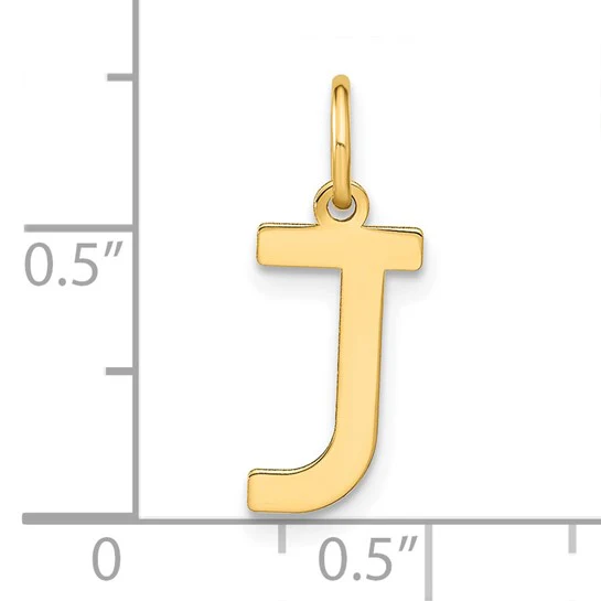 Colgante Inicial “J” en Oro Amarillo de 14K – Tamaño Grande - Image 4
