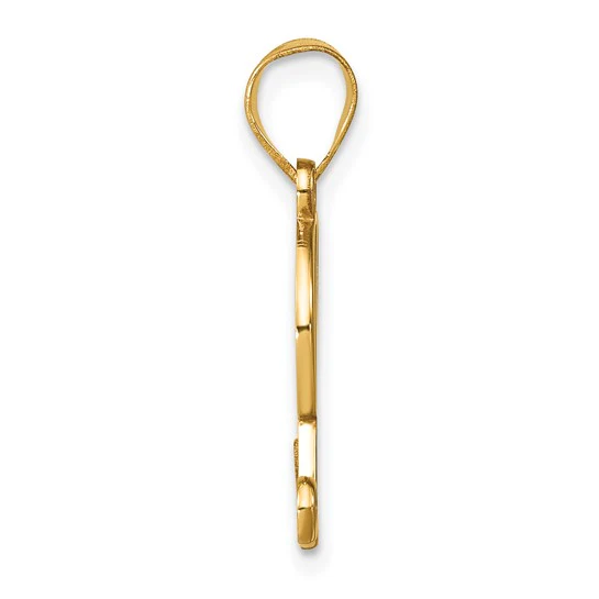 Dije Inicial Letra "L" en Oro Amarillo de 14K con Diamante - Image 3