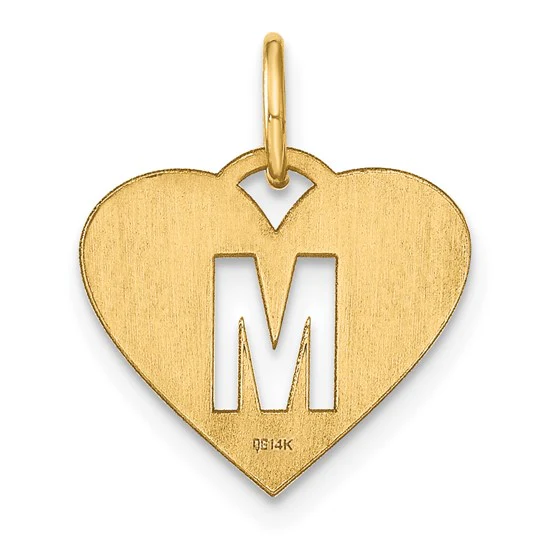 Colgante Inicial Letra “M” en Oro Amarillo de 14K - Image 3