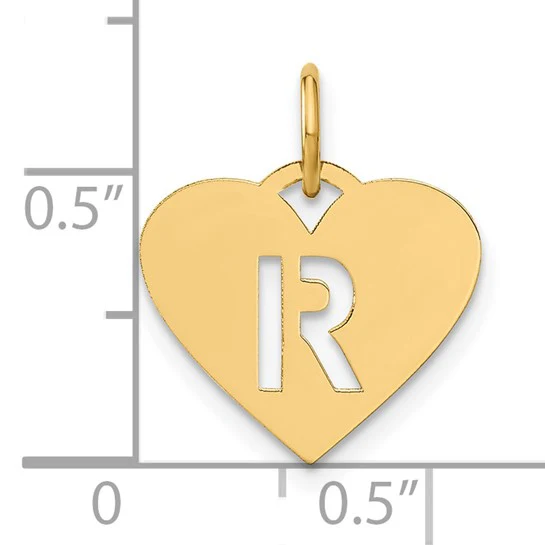 Dije Inicial "R" en Oro Amarillo de 14k - Image 4