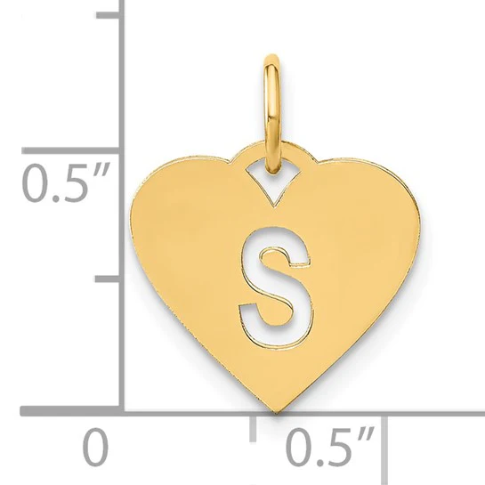Colgante de Oro Amarillo de 14k con Inicial "S" - Image 3