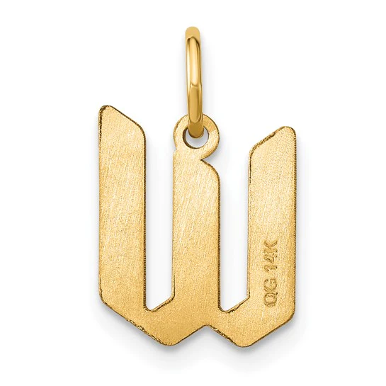 Colgante Inicial "W" en Oro Amarillo de 14k - Image 3