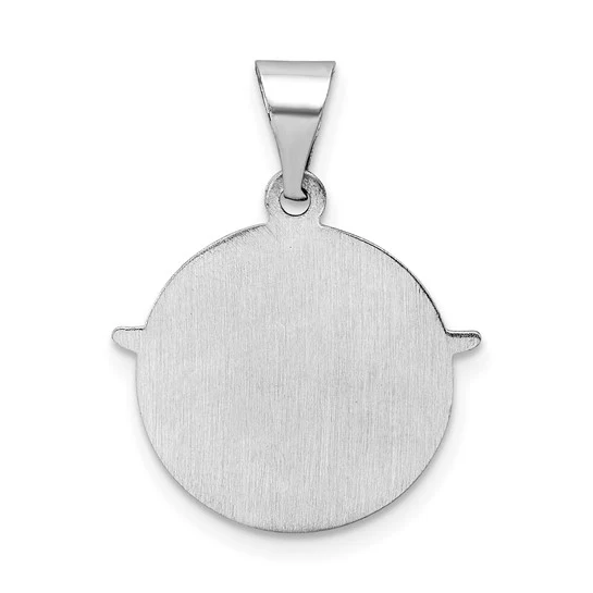 Dije del Espíritu Santo de Oro Blanco de 14k Pulido y Satinado (Hueco) - Image 4