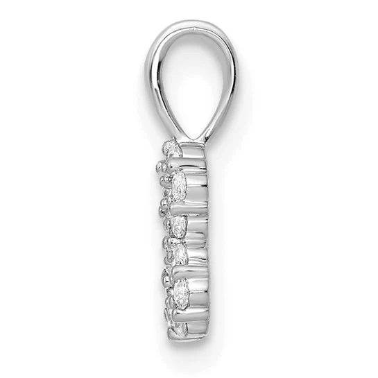 Colgante Número 8 en Oro Blanco de 14k con Diamante - Image 2