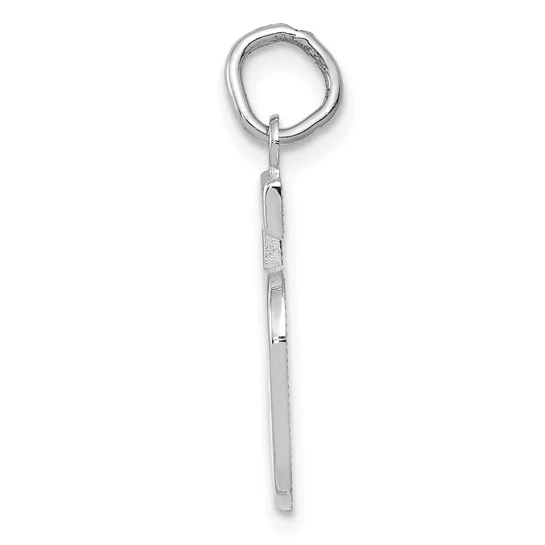 Colgante Número 5 en Oro Blanco de 14k Pulido - Image 2