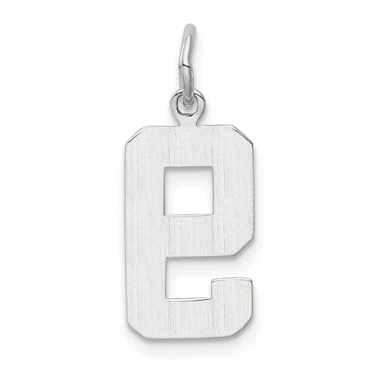 Colgante Número 9 en Oro Blanco de 14k - Image 3
