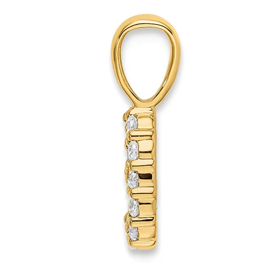 Colgante 14K con Diamante Número 9 - Image 2