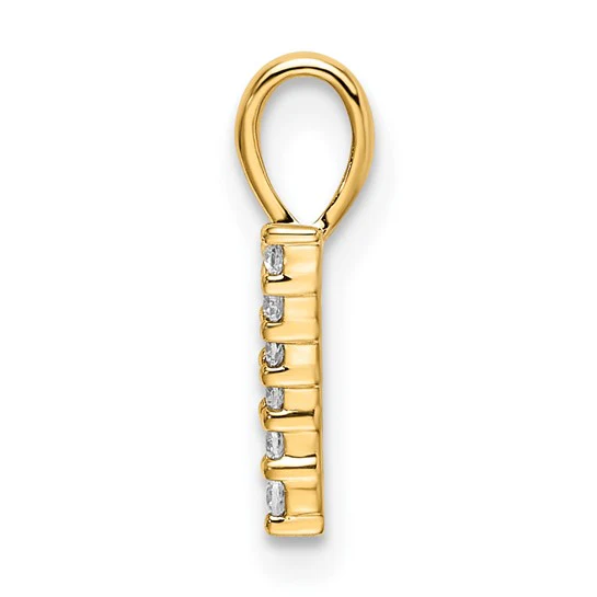 Colgante de Diamante Número 7 en Oro de 14k - Image 2