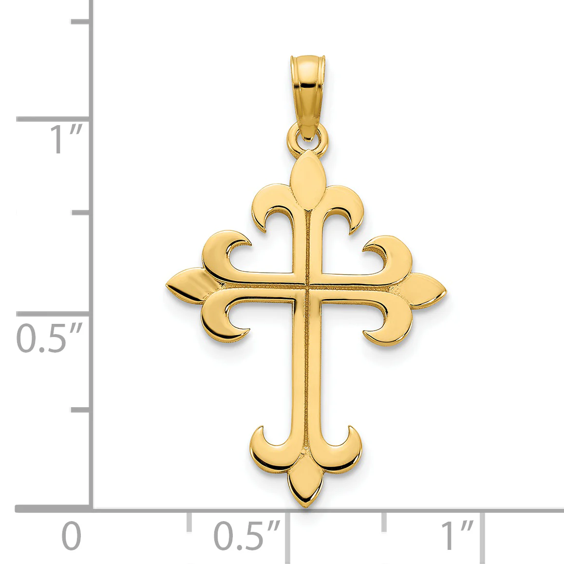 Dije de Cruz en Oro Amarillo de 14K - Image 3