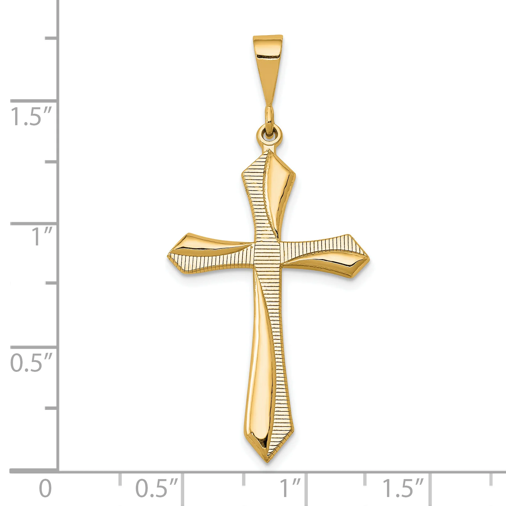 Colgante de Cruz de la Pasión en Oro Amarillo de 14K - Image 2