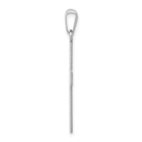 Dije de Cruz Pulida en Oro Blanco de 14k - Image 3