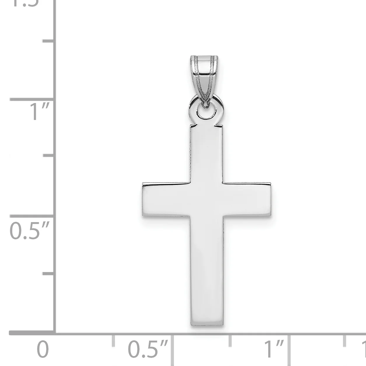 Colgante Cruz en Oro Blanco de 14k - Image 3