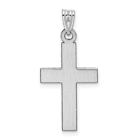 Colgante Cruz en Oro Blanco de 14k - Image 4