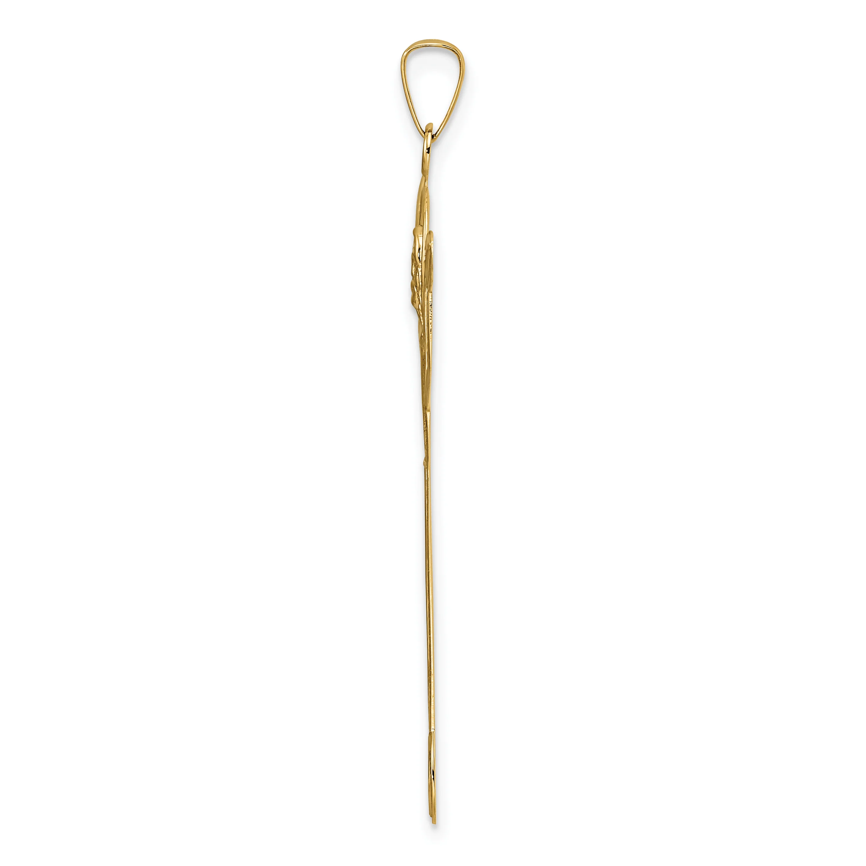 Colgante Cristo Resucitado Sólido Pulido en Oro 14K - Image 2