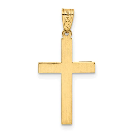 Colgante de Cruz Pulida 14K - Image 4